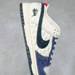【AT3247】Nike x Stüssy コラボ Dunk Low ブルーホワイト ヴィンテージリミテッドエディション - トレンドとクラシックの完璧な組み合わせ