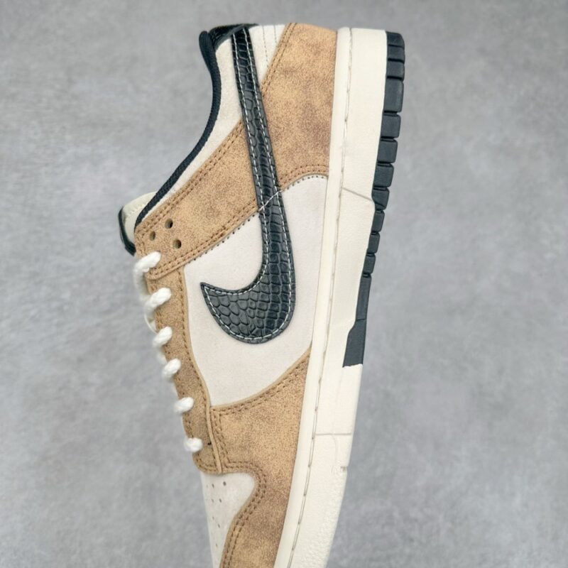 【AT3248】Nike x カクタスジャックコラボDunk Lowブラウンスネーク限定版-流行とレトロ、そして野性の魅力が融合したコラボ商品