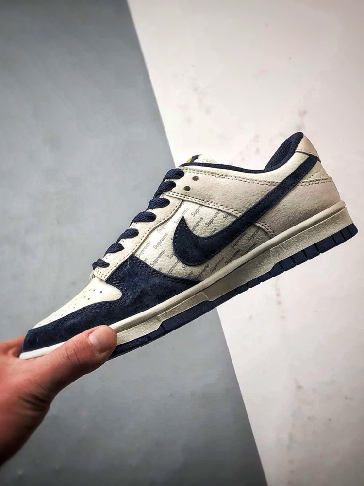 【AT3257】Nike Dunk Low Retro Nike x The North Face x Supreme "DIY高級カスタム" ノースフェイス ホワイト×ブルー 低カットフェイスウェア ナイキ × ザ ノースフェイス × シュプリーム コラボ ダンク ロー - 限定トレンドスニーカー