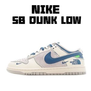 【AT3262】Nike x The North FaceコラボDunk Lowブルー＆ホワイトシリーズのトレンドスポーツシューズ、Nike Dunk Low Retro。