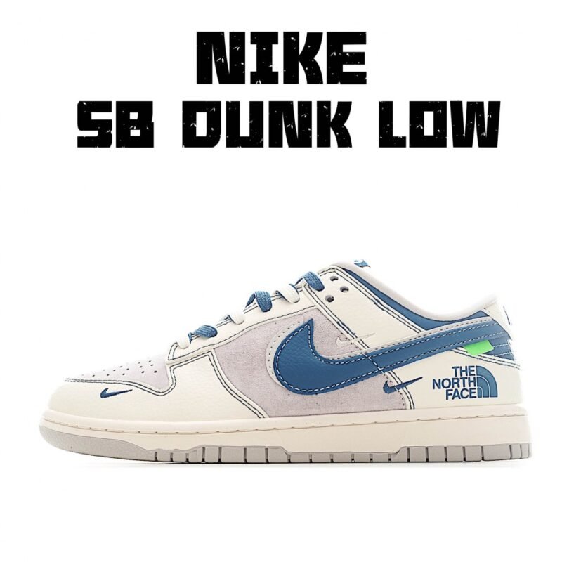 【AT3262】Nike x The North FaceコラボDunk Lowブルー＆ホワイトシリーズのトレンドスポーツシューズ、Nike Dunk Low Retro。