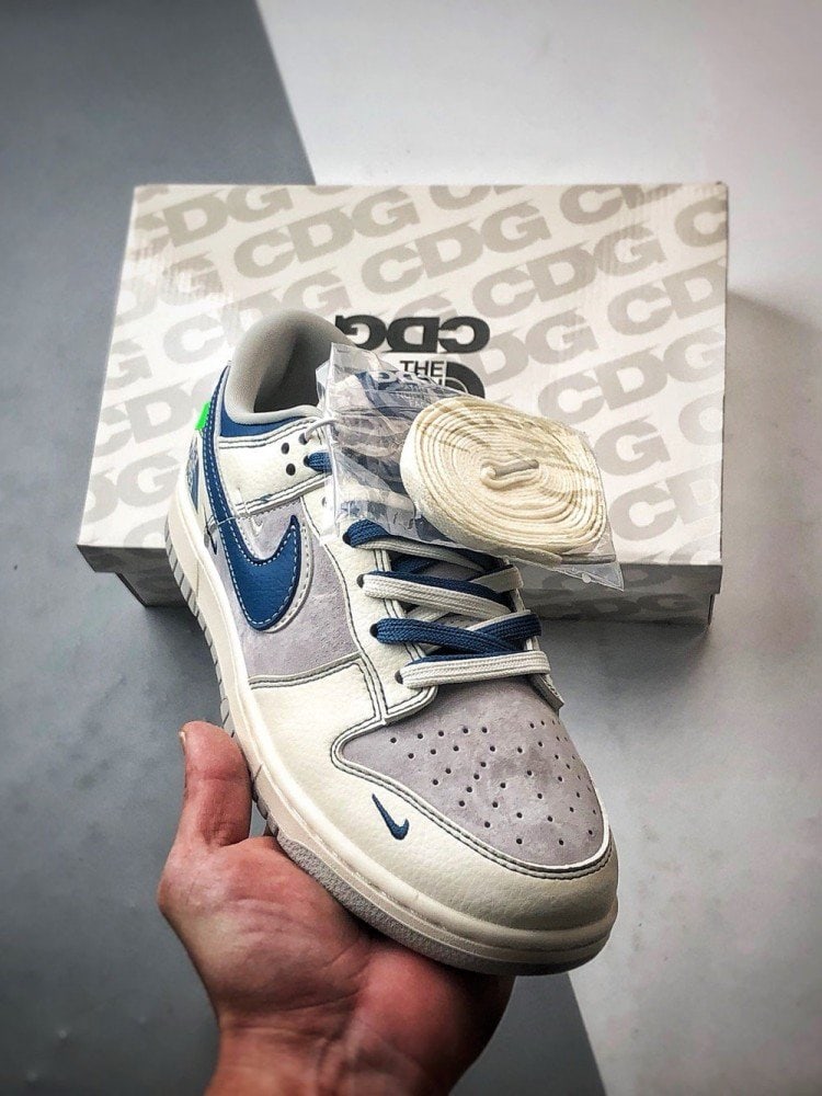 【AT3262】Nike x The North FaceコラボDunk Lowブルー＆ホワイトシリーズのトレンドスポーツシューズ、Nike Dunk Low Retro。