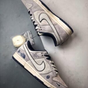 【AT3264】Nike x The North Face 蛇柄レトロカジュアルシューズ- ファッショナブルなグレーホワイトカラー、スポーツファッショントレンドの新しい選択肢 Nike Dunk Low Retro