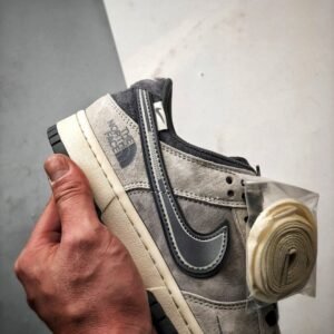 【AT3274】Nike x The North Faceのコラボレーションローカットスポーツシューズ、Nike Dunk Low RetroとThe North Faceのグレーミックス ローカットカジュアルスポーツスニーカー
