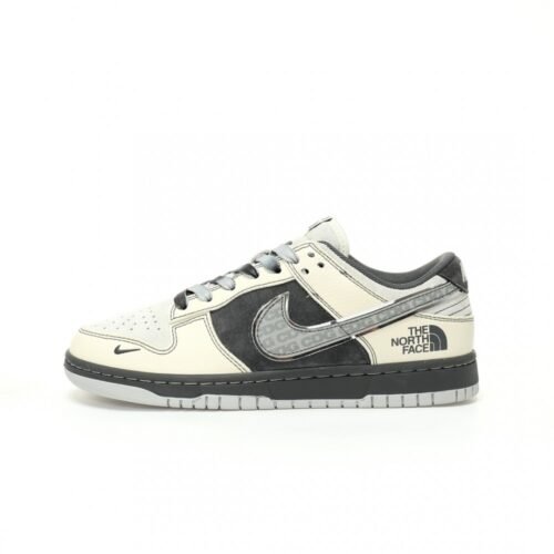 【AT3277】The North Face x CDG Nike Dunk Low - ファッションクラシックコラボスニーカー Nike Dunk Low Retro ノースフェイスCDG ミッドグレー ローカットカジュアルスポーツシューズ