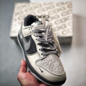 【AT3277】The North Face x CDG Nike Dunk Low - ファッションクラシックコラボスニーカー Nike Dunk Low Retro ノースフェイスCDG ミッドグレー ローカットカジュアルスポーツシューズ