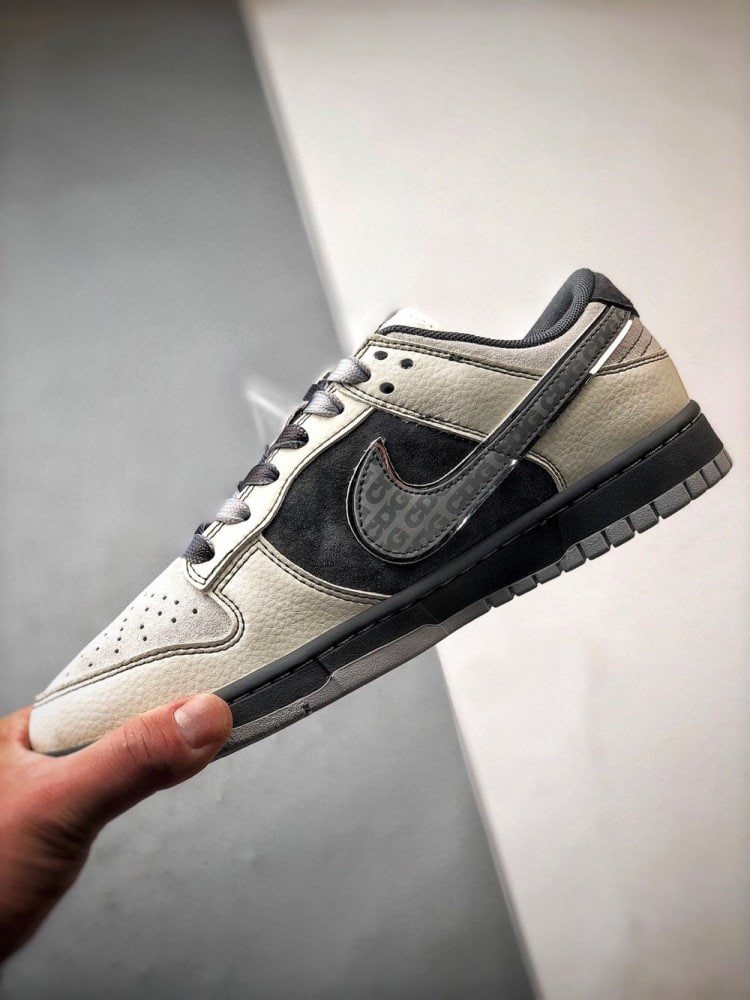 【AT3277】The North Face x CDG Nike Dunk Low - ファッションクラシックコラボスニーカー Nike Dunk Low Retro ノースフェイスCDG ミッドグレー ローカットカジュアルスポーツシューズ