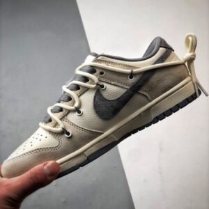 【AT3279】The North Face x Nike ノースフェイス×ナイキ　ナイキダンクローレトロ　ノースフェイスのグレーウィートデコンストラクティブストラップ　ローカットカジュアルスポーツシューズ