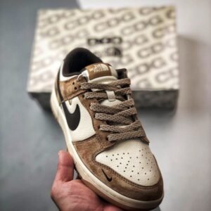 【AT3280】Nike × The North Faceの復古デザインスニーカー、Nike Dunk Low Retroノースフェイス白茶黒のフック、ローカットカジュアルスポーツシューズ