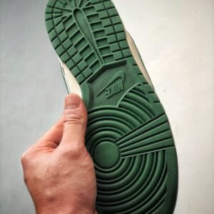 【AT3284】The North Face x Nikeのクラシックコラボレーションスポーツシューズ、Nike Dunk Low Retro North Face CDGミックスレザー アイボリー/グリーン ローカットカジュアルスポーツシューズ