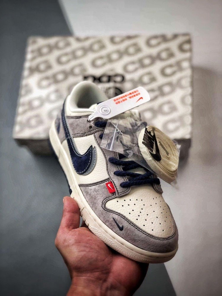 【AT3285】The North Face × Nike ノースフェイス×ナイキのコラボレーションクラシックレトロスポーツシューズ - 個性的なトレンド必須アイテム。 ナイキ ダンク ロー レトロ ノースフェイス ベージュブルー ダブルフック ローカットカジュアルスポーツシューズ