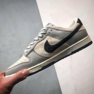 【AT3288】Nike x StussyのNike Dunk Low "Stussy"コラボスニーカーNike Dunk Low Retro ステューシー ミストグレー ブラック フック ローカット カジュアルスポーツシューズ
