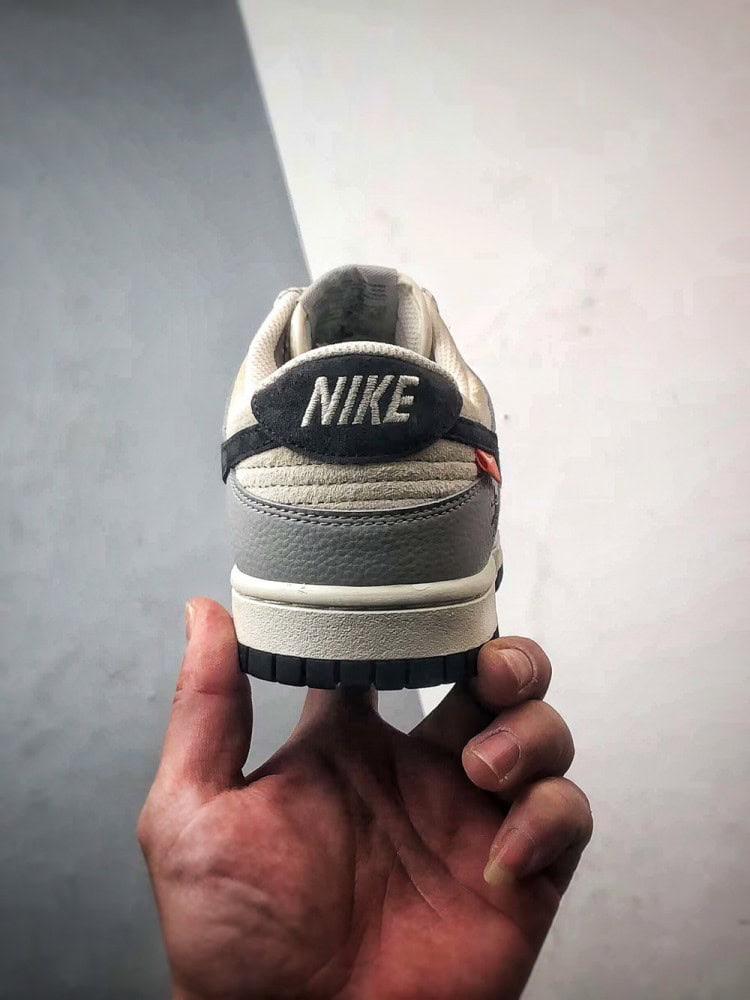 【AT3288】Nike x StussyのNike Dunk Low "Stussy"コラボスニーカーNike Dunk Low Retro ステューシー ミストグレー ブラック フック ローカット カジュアルスポーツシューズ