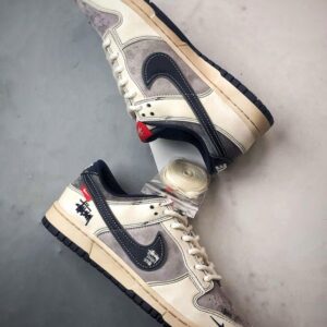 【AT3289】Nike x Stussy Nike Dunk Low Retro ステューシーのサイン入りブルーフック ロートップカジュアルスポーツシューズ