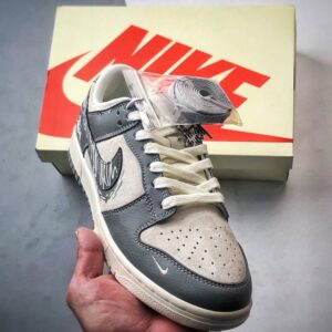 【AT3290】Nike x Stussy Nike Dunk Low “Stussy”コラボスニーカー Nike Dunk Low Retro ステューシー グレータウ ローヒール スニーカー