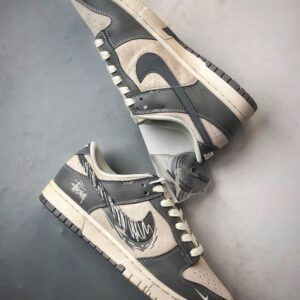 【AT3290】Nike x Stussy Nike Dunk Low “Stussy”コラボスニーカー Nike Dunk Low Retro ステューシー グレータウ ローヒール スニーカー