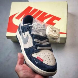 【AT3291】Nike x Stussy x Supreme Nike Dunk Low Retro ステューシー ブルー ホワイト リフレクティブ グレー チェック ローカット カジュアル スポーツ スニーカー