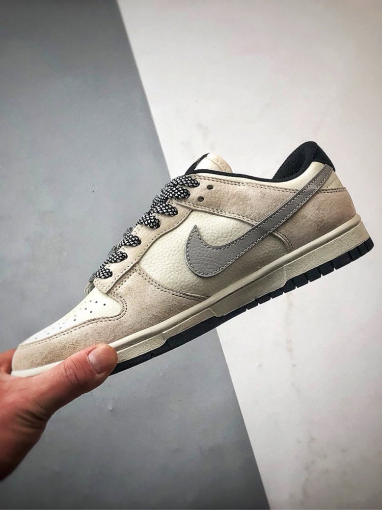 【AT3292】Nike Dunk x Stussy コラボレーションモデル Nike Dunk Low Retro ストゥーシー ミストブラック ダブルスウッシュ ローカット カジュアルスポーツシューズ