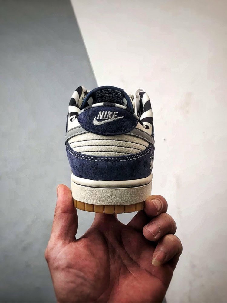 【AT3294】Nike Dunk x Stussy コラボレーションモデル Nike Dunk Low Retro ステューシー ホワイトブルーグレーガムソール ローカット カジュアルスポーツシューズ