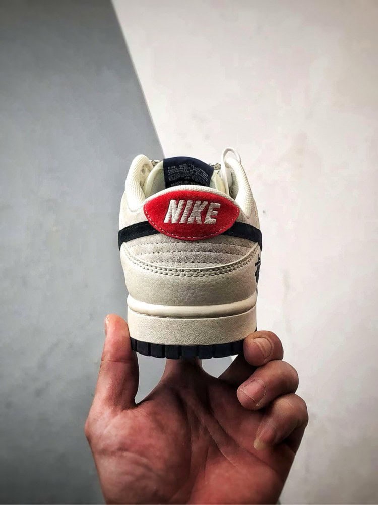 【AT3295】Nike Dunk x StussyコラボレーションスニーカーNike Dunk Low Retro、ステューシーホワイトブルーブラック、ローカットカジュアルスポーツシューズ