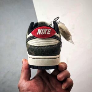 【AT3298】Nike Dunk x Stussy コラボレーションのクラシックスポーツシューズ、Nike Dunk Low Retro ステューシー ホワイト/ダークグリーン ローカットカジュアルスポーツシューズ