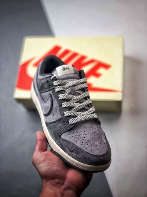 【AT3303】Nike Dunk x Stussy コラボレーションスニーカー Nike Dunk Low Retro ステューシー ダークグレー パッチワーク ローカット カジュアルスポーツシューズ