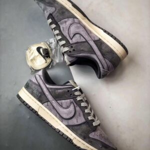【AT3303】Nike Dunk x Stussy コラボレーションスニーカー Nike Dunk Low Retro ステューシー ダークグレー パッチワーク ローカット カジュアルスポーツシューズ