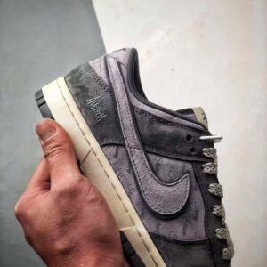 【AT3303】Nike Dunk x Stussy コラボレーションスニーカー Nike Dunk Low Retro ステューシー ダークグレー パッチワーク ローカット カジュアルスポーツシューズ