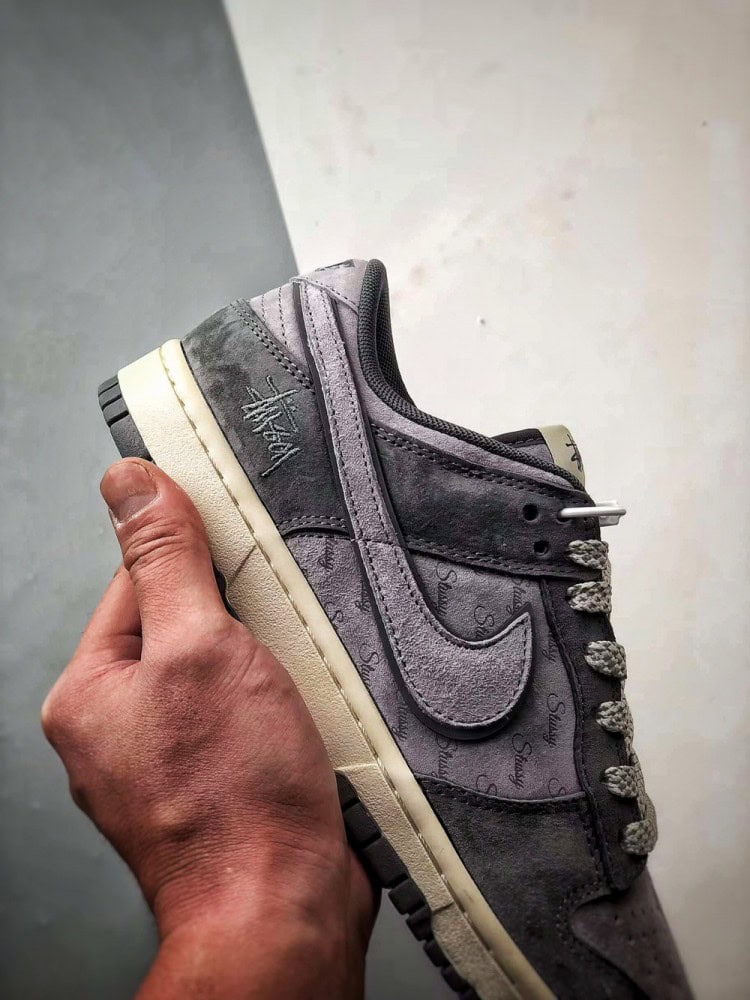 【AT3303】Nike Dunk x Stussy コラボレーションスニーカー Nike Dunk Low Retro ステューシー ダークグレー パッチワーク ローカット カジュアルスポーツシューズ