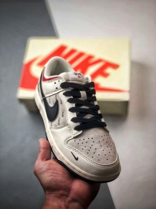 【AT3307】Nike Dunk x Stussy コラボレーション スポーツシューズ Nike Dunk Low Retro ステューシー ミッドナイト レッド ローカット スポーツカジュアル ローカットスニーカー