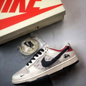 【AT3307】Nike Dunk x Stussy コラボレーション スポーツシューズ Nike Dunk Low Retro ステューシー ミッドナイト レッド ローカット スポーツカジュアル ローカットスニーカー