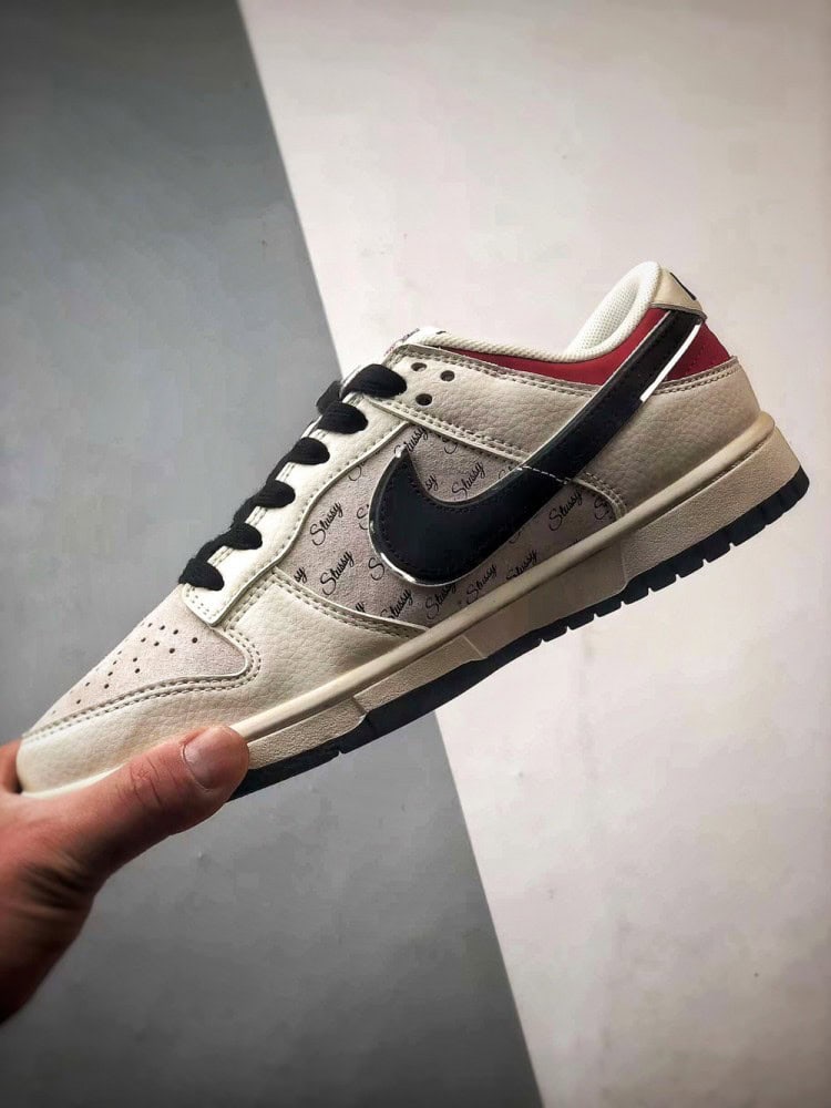 【AT3307】Nike Dunk x Stussy コラボレーション スポーツシューズ Nike Dunk Low Retro ステューシー ミッドナイト レッド ローカット スポーツカジュアル ローカットスニーカー