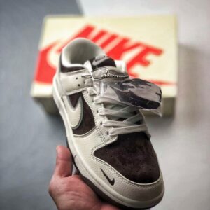 【AT3308】Nike Dunk x Stussy コラボレーション スニーカー Nike Dunk Low Retro ステューシー ホワイト/ダークブラウン ローカット カジュアルスポーツシューズ