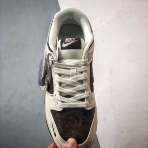 【AT3308】Nike Dunk x Stussy コラボレーション スニーカー Nike Dunk Low Retro ステューシー ホワイト/ダークブラウン ローカット カジュアルスポーツシューズ