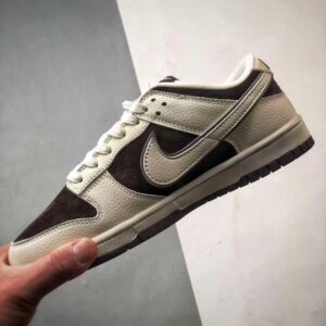 【AT3308】Nike Dunk x Stussy コラボレーション スニーカー Nike Dunk Low Retro ステューシー ホワイト/ダークブラウン ローカット カジュアルスポーツシューズ