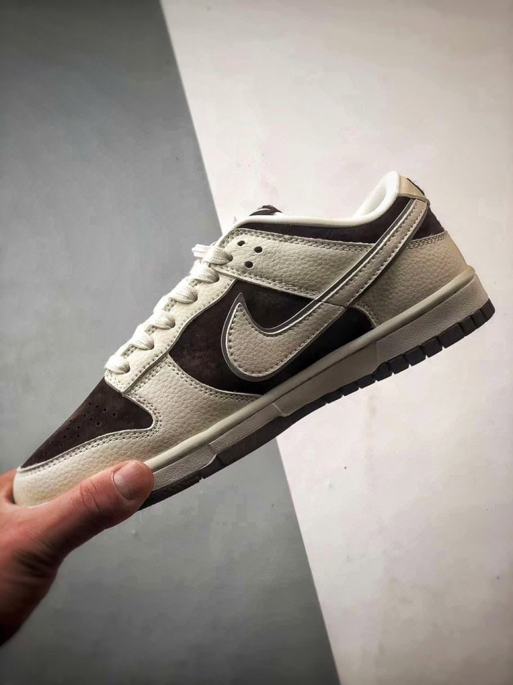 【AT3308】Nike Dunk x Stussy コラボレーション スニーカー Nike Dunk Low Retro ステューシー ホワイト/ダークブラウン ローカット カジュアルスポーツシューズ