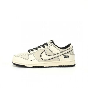 【AT3310】Nike Dunk x Stussy コラボスニーカー Nike Dunk Low Retro ステューシー ブラックストライプ ローカット カジュアルスポーツシューズ