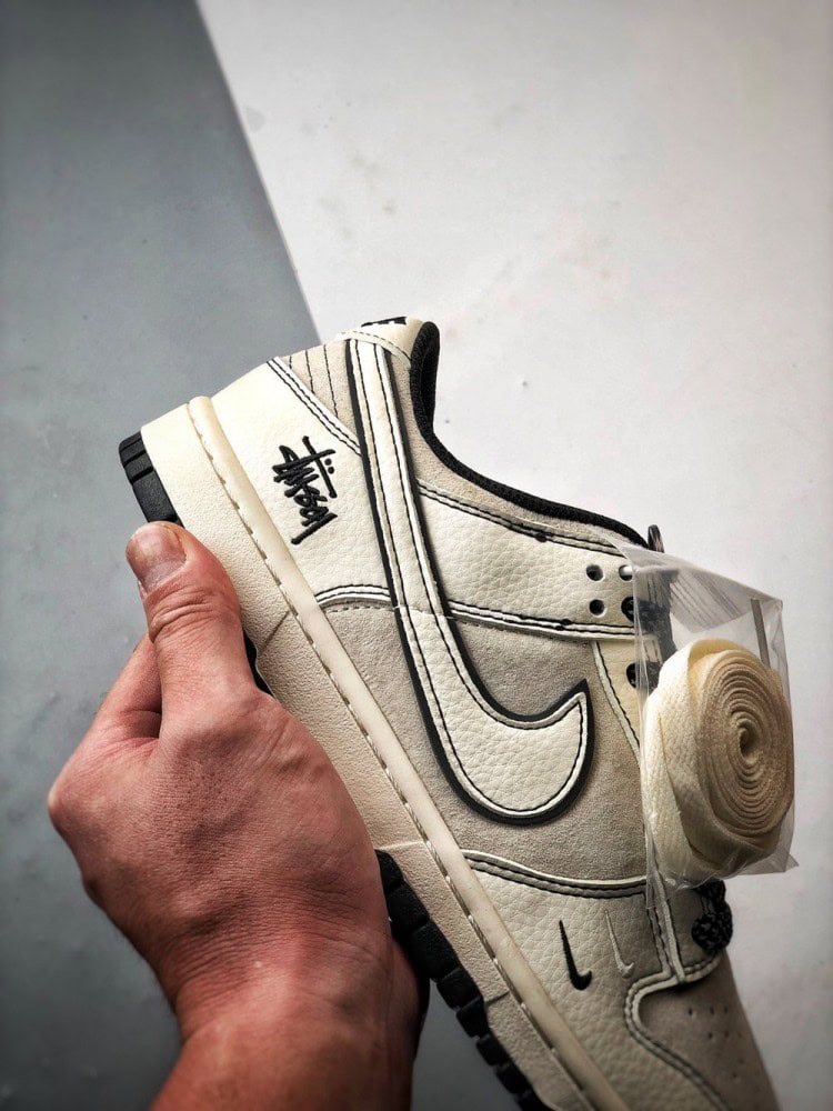 【AT3310】Nike Dunk x Stussy コラボスニーカー Nike Dunk Low Retro ステューシー ブラックストライプ ローカット カジュアルスポーツシューズ