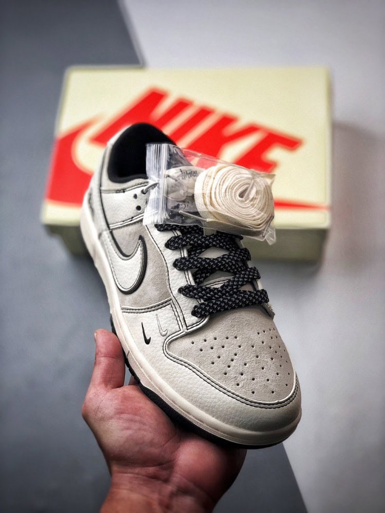 【AT3310】Nike Dunk x Stussy コラボスニーカー Nike Dunk Low Retro ステューシー ブラックストライプ ローカット カジュアルスポーツシューズ