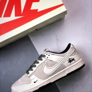 【AT3310】Nike Dunk x Stussy コラボスニーカー Nike Dunk Low Retro ステューシー ブラックストライプ ローカット カジュアルスポーツシューズ
