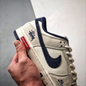 【AT3312】Nike Dunk x Stussy x Supreme コラボスニーカー Nike Dunk Low Retro ステューシー ホワイト ネイビー ローカット スニーカー
