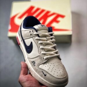 【AT3312】Nike Dunk x Stussy x Supreme コラボスニーカー Nike Dunk Low Retro ステューシー ホワイト ネイビー ローカット スニーカー