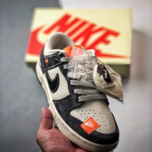 【AT3313】Nike x Stussy コラボ デザインのクラシックなカジュアルスポーツシューズ Nike Dunk Low Retro ステューシー ホワイトブラック ローカットカジュアルスポーツスニーカー