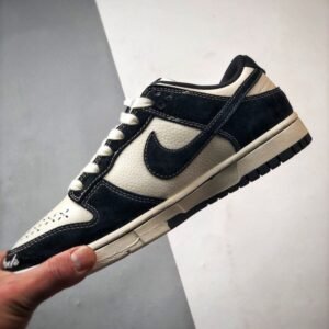 【AT3317】Nike x Stussy x Supreme のコラボスニーカー - ファッションと快適さを兼ね備えた、クラシックなトレンド。Nike Dunk Low Retro ストゥーシー×ブラック 刺繍 ダブルフック ロープロファイル カジュアルスポーツシューズ