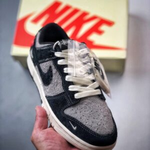【AT3319】Nike x Stussyコラボレーションスポーツシューズ、クラシックでおしゃれなデザイン Nike Dunk Low Retro ステューシー ファーブラックグレー ローカットカジュアルスポーツシューズ