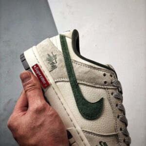 【AT3321】Nike x Stussy x Supremeのコラボレーションカジュアルスポーツシューズ - ファッショントレンドモデル Nike Dunk Low Retro ステューシーミントグレー ローカットカジュアルスポーツスニーカー
