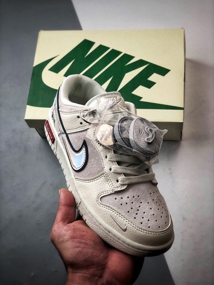 【AT3324】Nike x Stussy x Supremeコラボシューズ（クラシックなカラーリング、快適なデザイン、コレクションに値する）Nike Dunk Low Retro ステューシーミントシルバーフック ローカットカジュアルスポーツシューズ