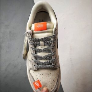 【AT3329】Nike x Stussy Dunk コラボレーションローカットスニーカー Nike Dunk Low Retro ステューシー ミストグレー/オレンジ ローカットレジャースポーツシューズ