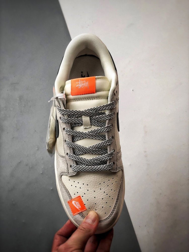【AT3329】Nike x Stussy Dunk コラボレーションローカットスニーカー Nike Dunk Low Retro ステューシー ミストグレー/オレンジ ローカットレジャースポーツシューズ