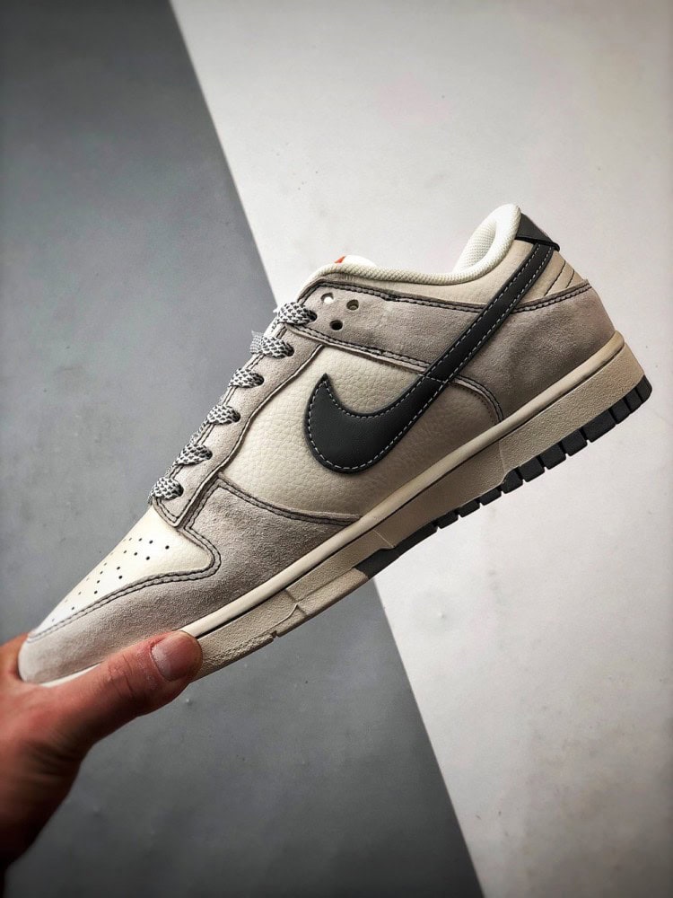 【AT3329】Nike x Stussy Dunk コラボレーションローカットスニーカー Nike Dunk Low Retro ステューシー ミストグレー/オレンジ ローカットレジャースポーツシューズ